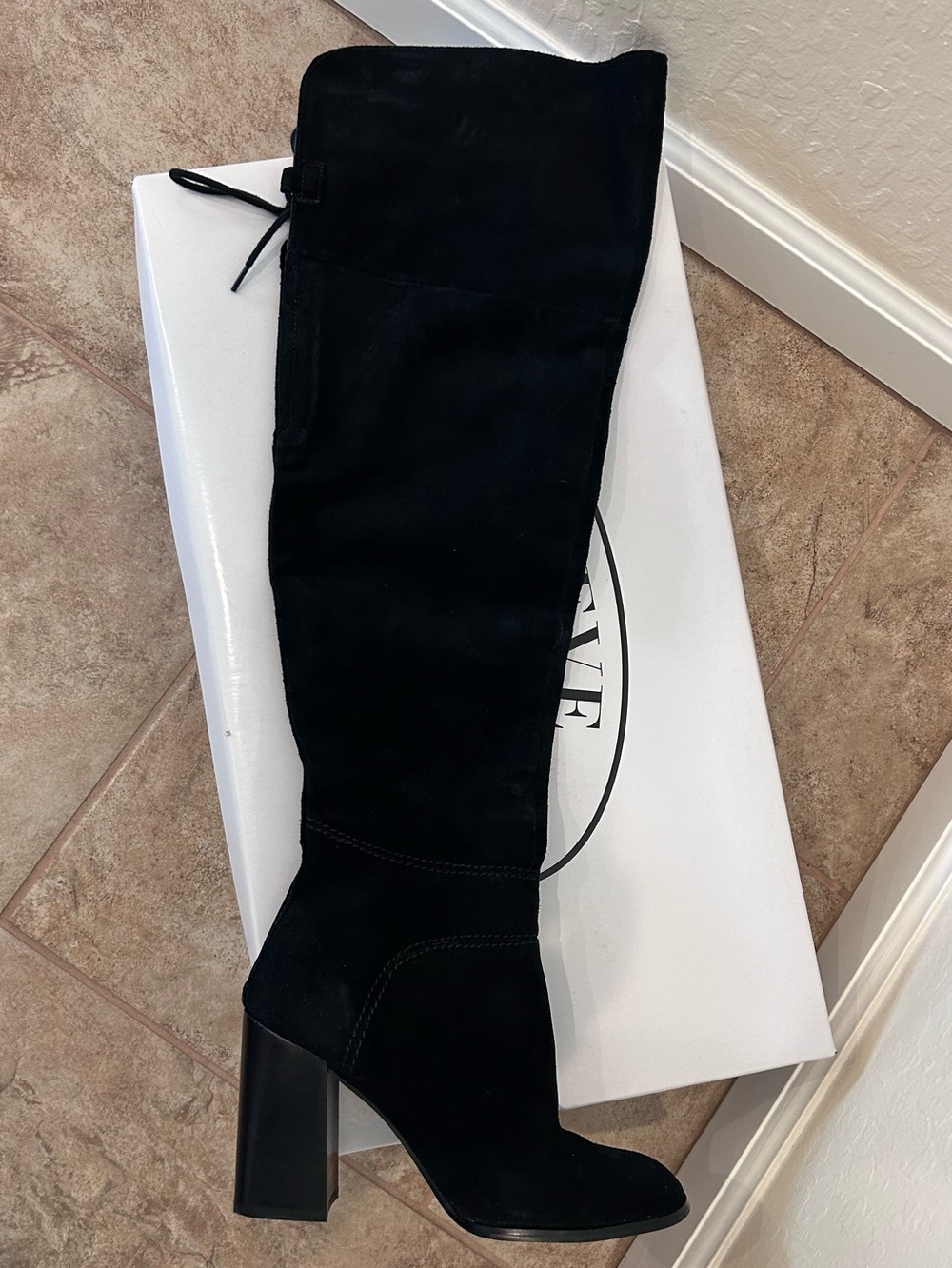 🖤HP🖤Novela Black Over-the-Knee Suede Block Heel Boot - Size 7